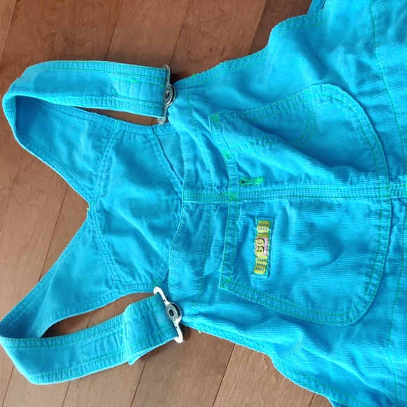 Miss Sixty Vintage Retro Neon Blue Overall Jumper Dress - Picture 2 of 8